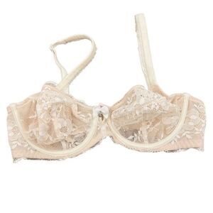 Victoria’s Secret Bra Lace White Tan Size 34D